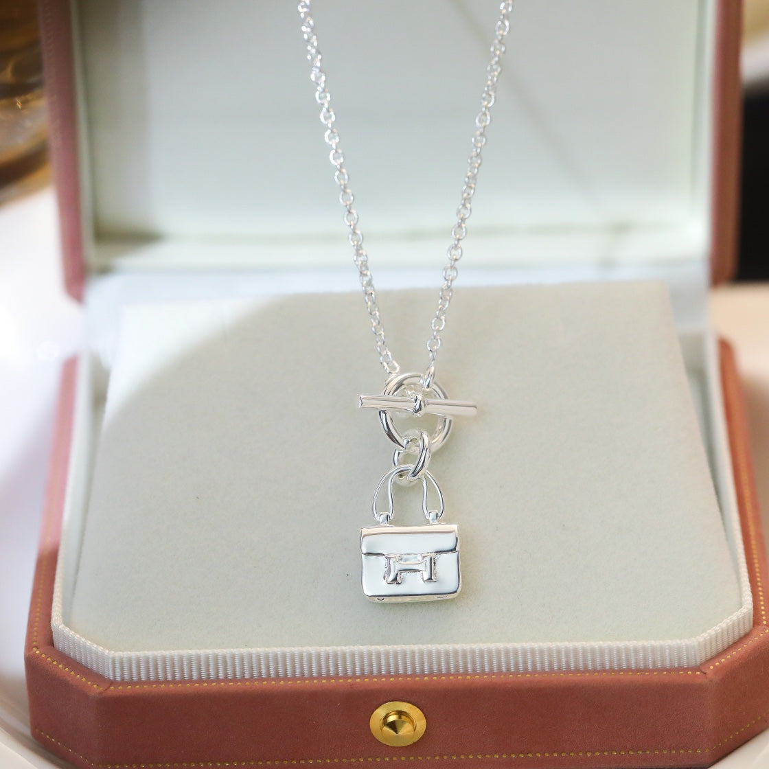 [Clover Jewelry]POP H ANHÄNGER SILBERHALSKETTE