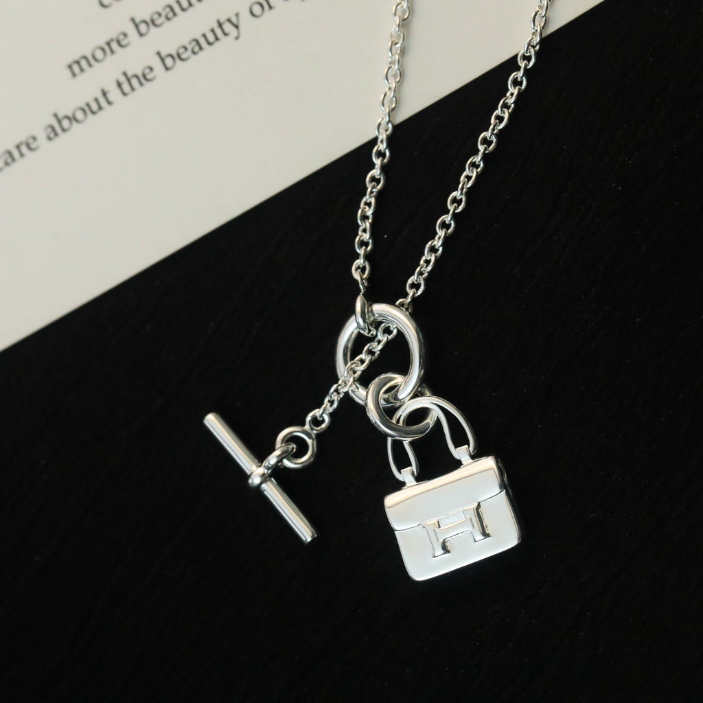 [Clover Jewelry]POP H ANHÄNGER SILBERHALSKETTE