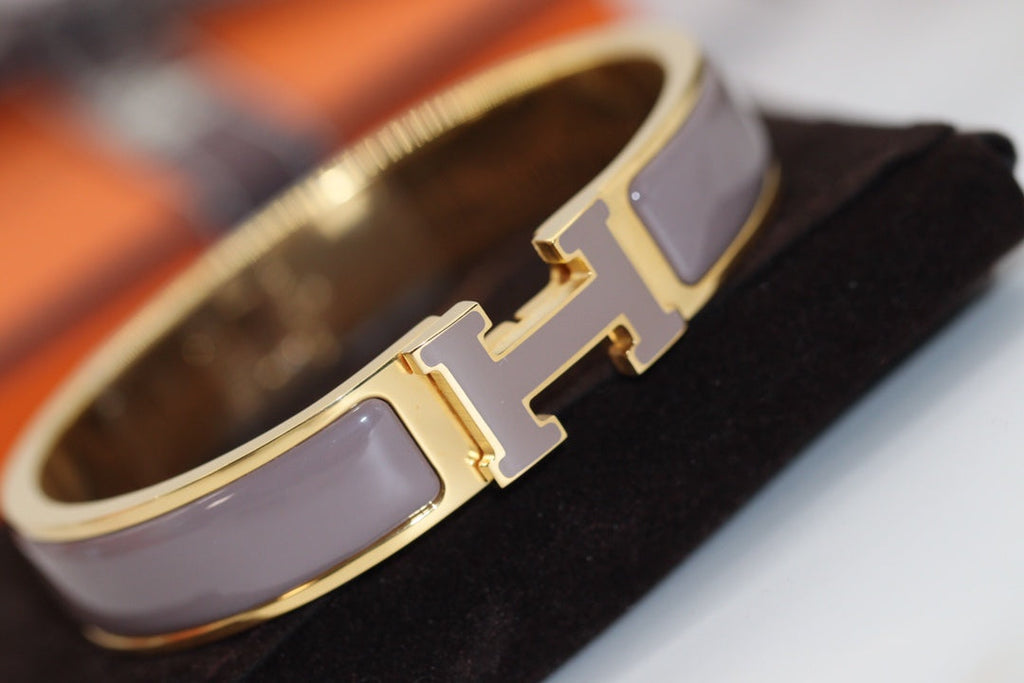 [Clover Jewelry]H BRACELET 12MM BROWN