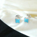 [Clover Jewelry]CLOVER MINI 9.5MM ONYX STUD EARRINGS SILVER