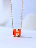 [Clover Jewelry]H CAGE PINK GOLD NECKLACE