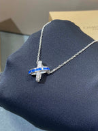[Clover Jewelry]LIENS DIAMOND SILVER NECKLACE