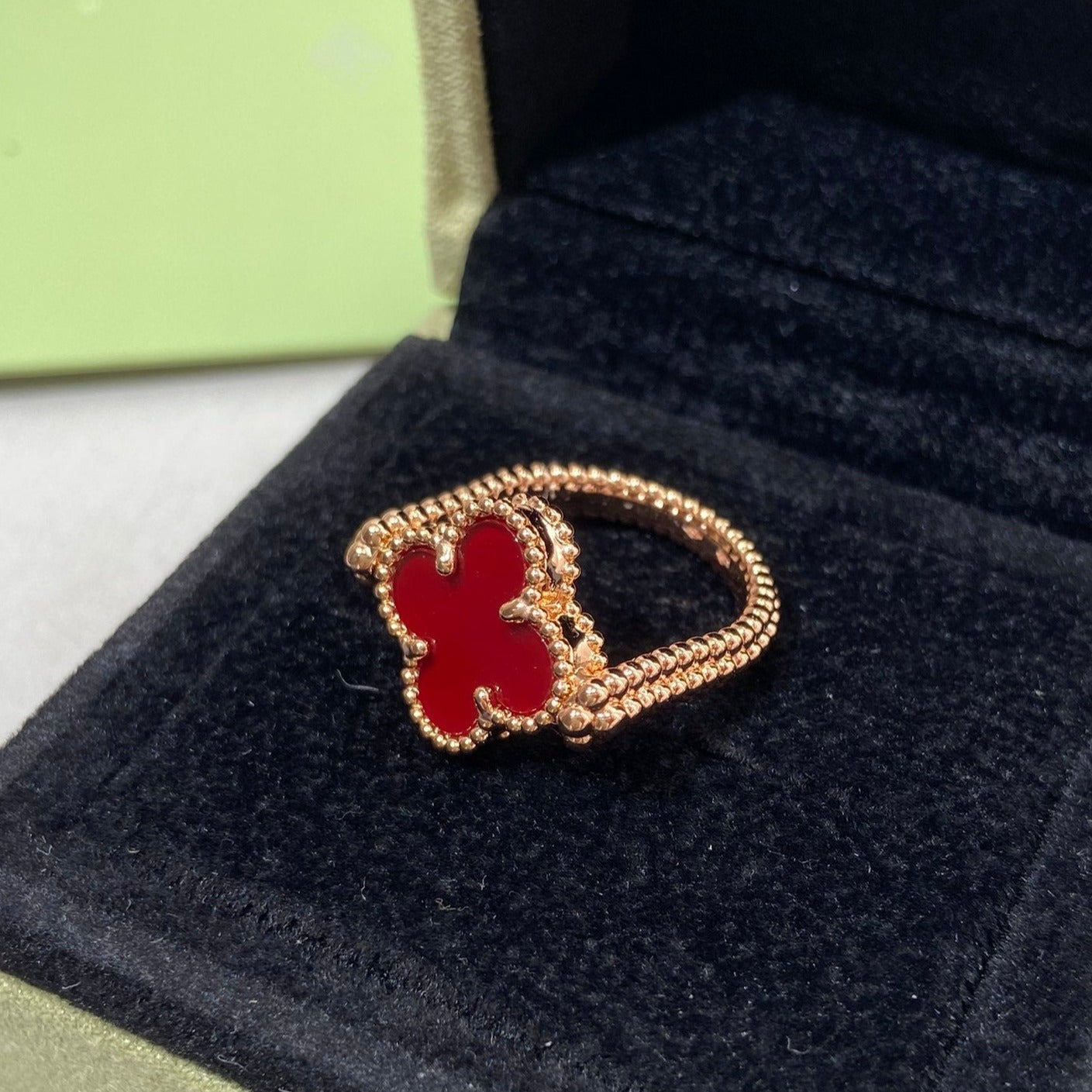 [Clover Jewelry]CLOVER RIVERSIBLE ROSE GOLD RING