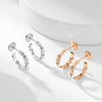 [Clover Jewelry]BEE LOVE DIAMOND HOOP EARRINGS