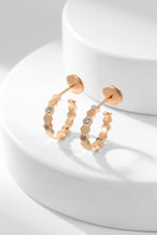 [Clover Jewelry]BEE LOVE DIAMOND HOOP EARRINGS