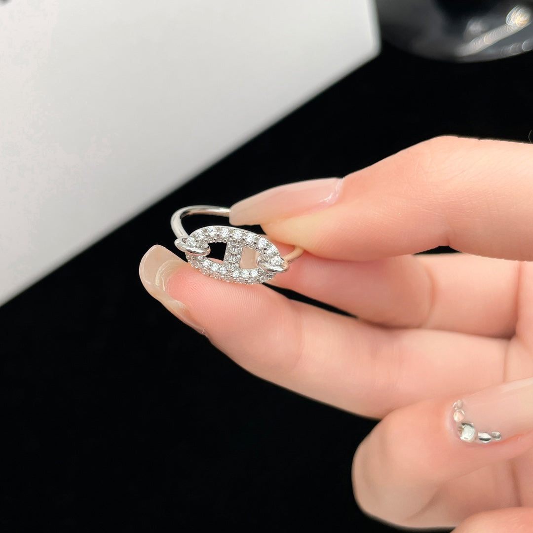 [Clover Jewelry]RONDE SMALL SILVER DIAMOND RING