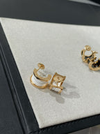 [Clover Jewelry]ZERO 1 PINK GOLD CERAMIC EARRINGS