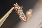 [Clover Jewelry]SERPENT PINK GOLD DIAMOND EARRINGS