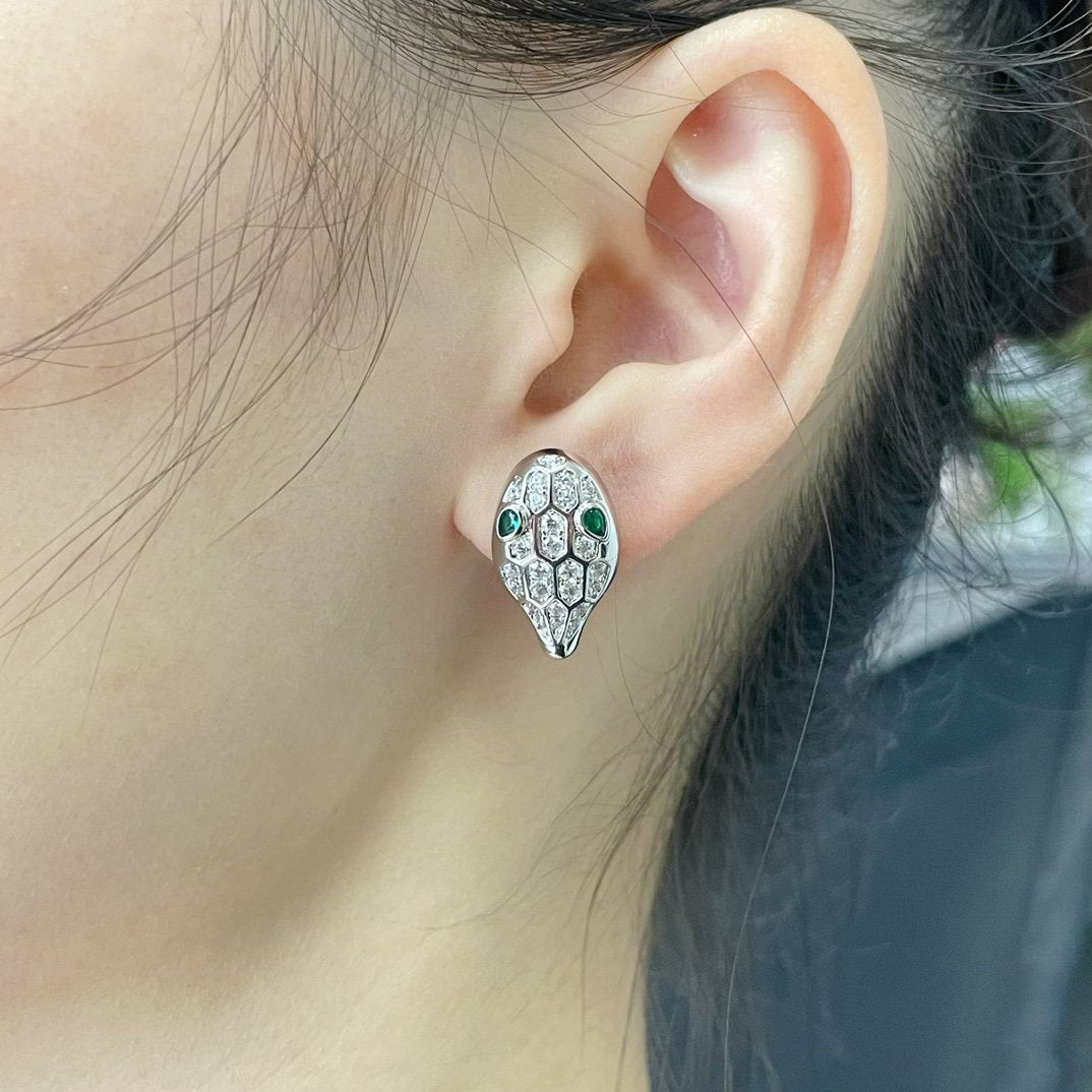 [Clover Jewelry]SERPENT DIAMOND STUD EARRINGS