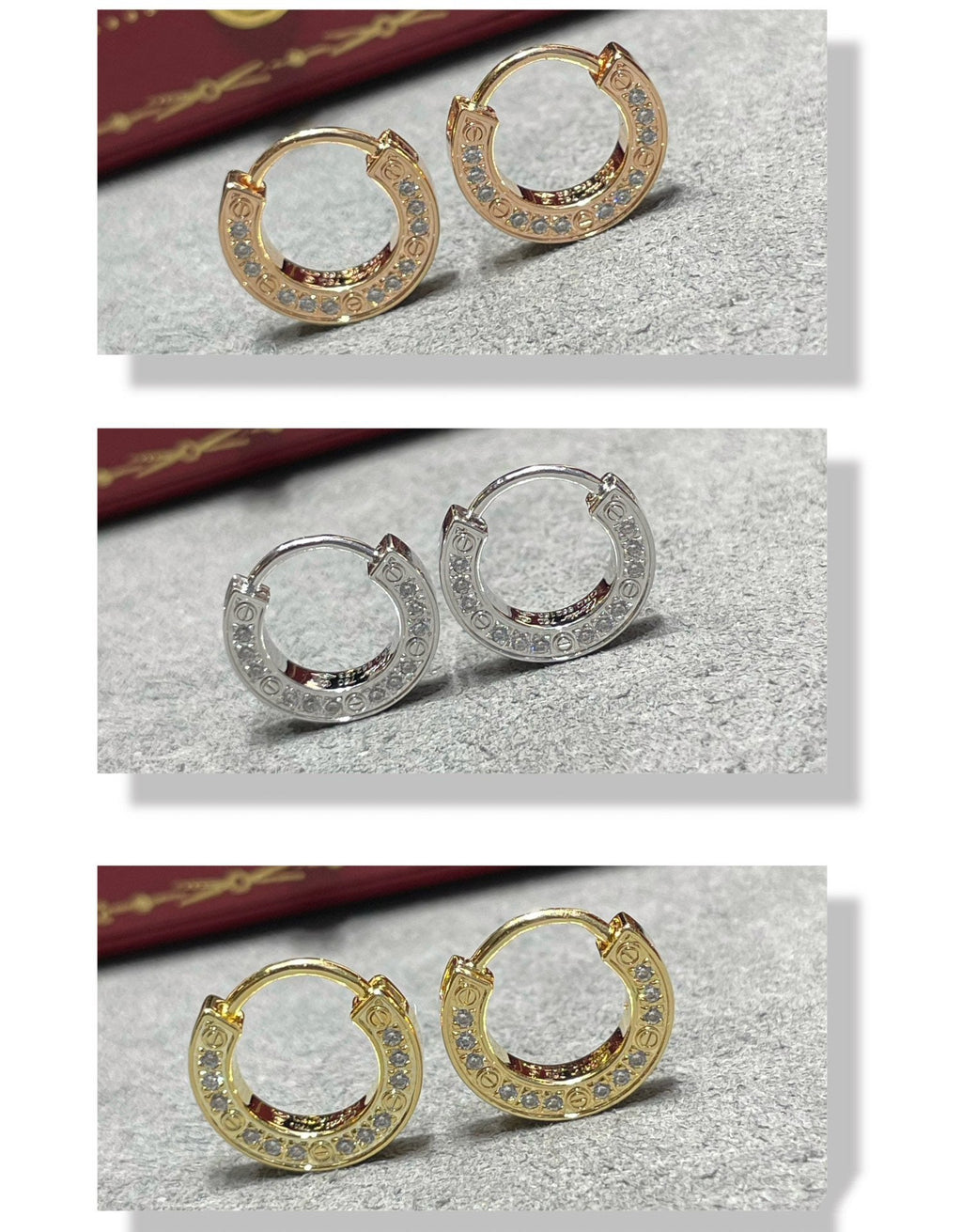 [Clover Jewelry]LOVE DIAMOND EARRINGS