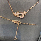 [Clover Jewelry]FORCE 10 DIAMOND PINK GOLD NECKLACE MINI MODEL