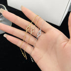 [Clover Jewelry]FORCE 10 FULL DIAMOND BUCKLE CHAIN LINK MINI MODEL