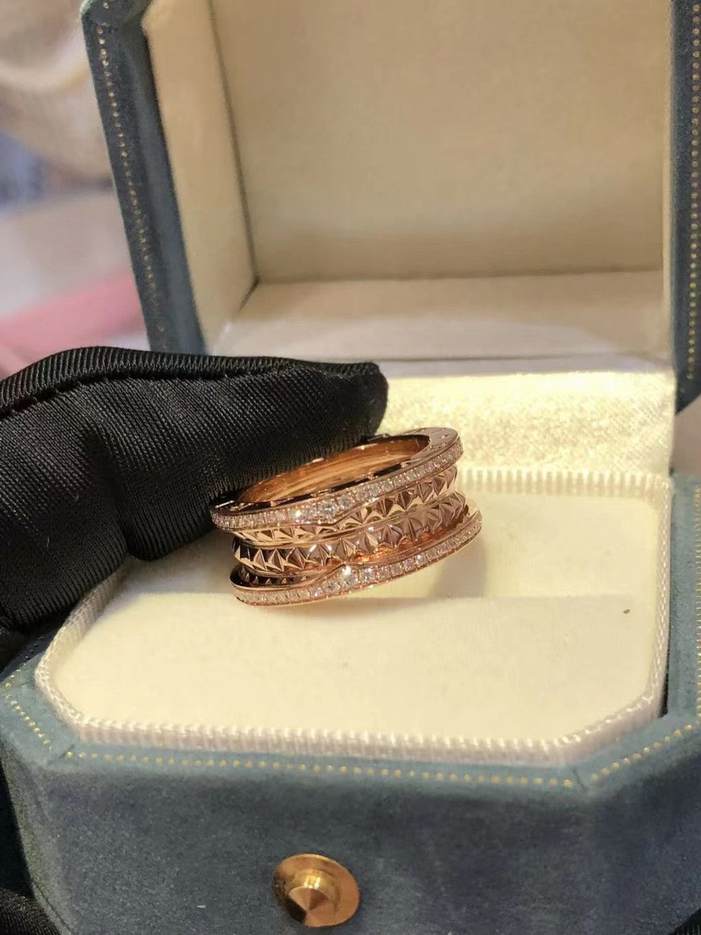 [Clover Jewelry]ZERO 1 ROCK DIAMOND PINK GOLD