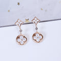 [Clover Jewelry]STAR AND SUN PINK GOLD MOP DROP EARRINGS