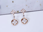 [Clover Jewelry]STAR AND SUN PINK GOLD MOP DROP EARRINGS