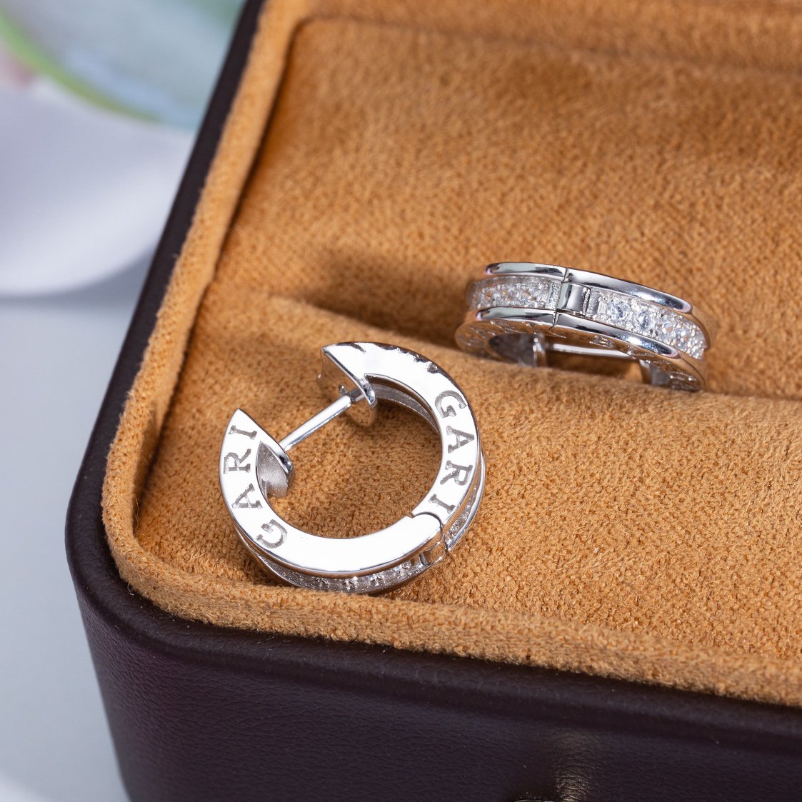 [Clover Jewelry]ZERO 1 MINI SILVER DIAMOND EARRINGS