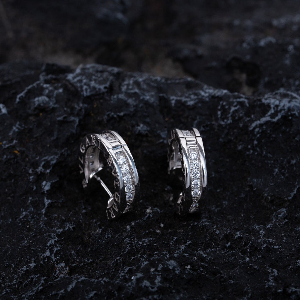 [Clover Jewelry]ZERO 1 MINI SILVER DIAMOND EARRINGS