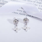 [Clover Jewelry]VIDYLLE SILVER DIAMOND MINI DROP EARRINGS