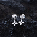 [Clover Jewelry]VIDYLLE SILVER DIAMOND MINI DROP EARRINGS
