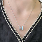 [Clover Jewelry]POP H HELLBLAUE HALSKETTE