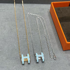 [Clover Jewelry]POP H HELLBLAUE HALSKETTE