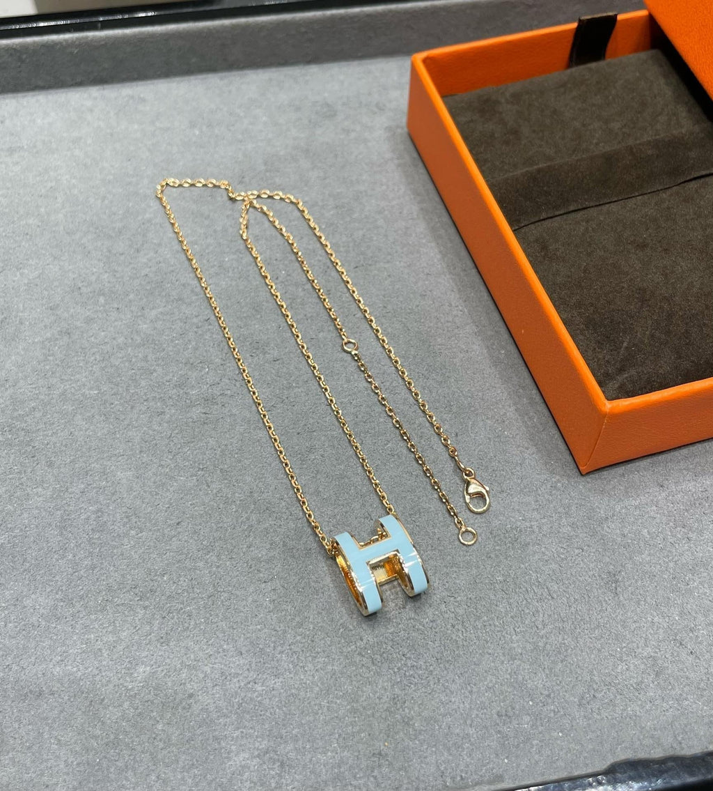 [Clover Jewelry]POP H HELLBLAUE HALSKETTE