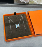 [Clover Jewelry]POP H SKY BLUE NECKLACE