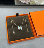 [Clover Jewelry]POP H SKY BLUE NECKLACE