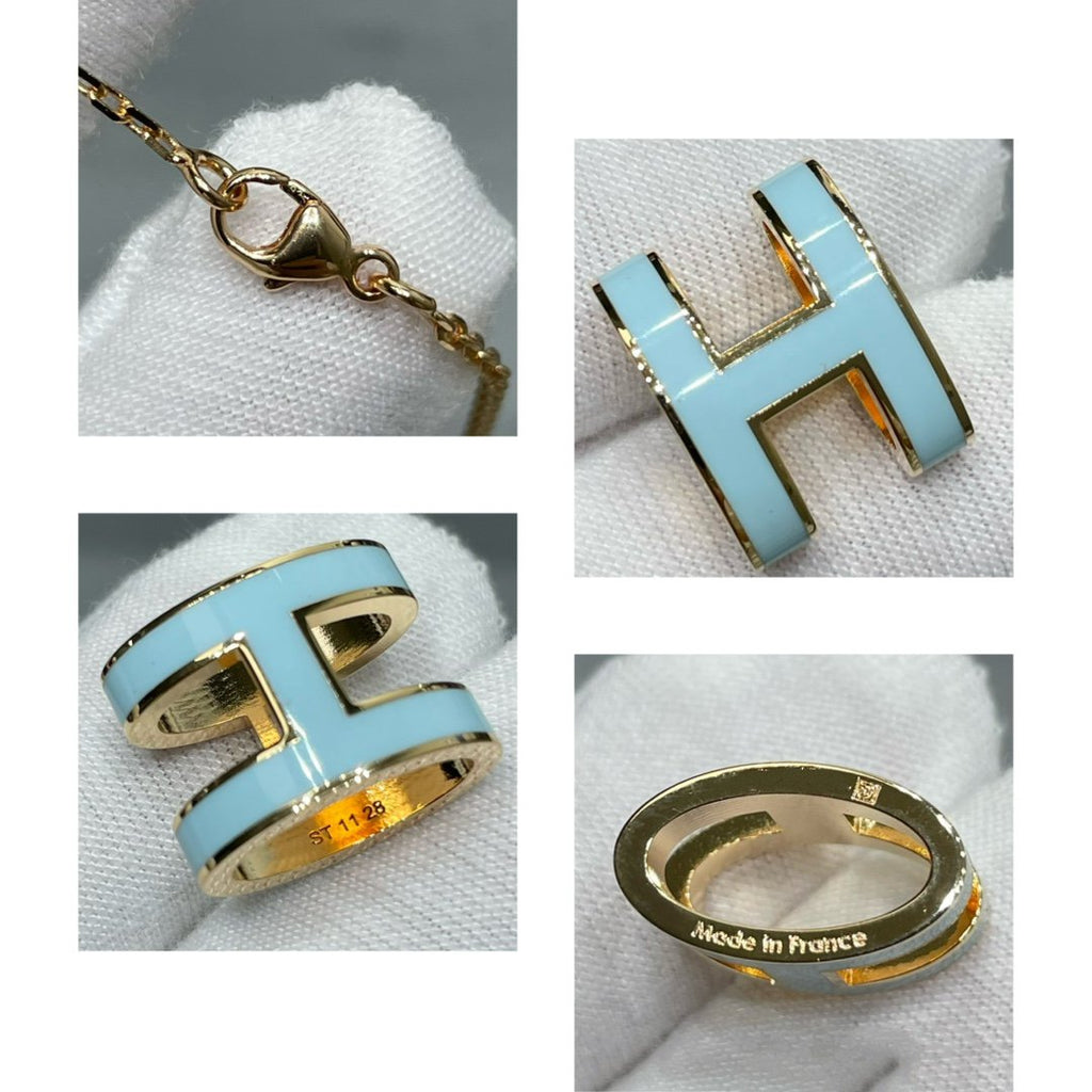 [Clover Jewelry]POP H HELLBLAUE HALSKETTE