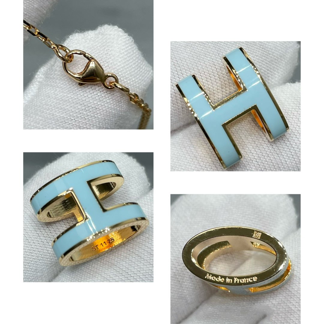 [Clover Jewelry]POP H HELLBLAUE HALSKETTE