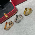[Clover Jewelry]LOVE 5.5MM DIAMOND PAVED EARRINGS