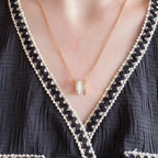 [Clover Jewelry]ZERO 1 DIAMOND CERAMIC NECKLACE