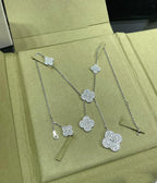 [Clover Jewelry]CLOVER 6 MOTIF DIAMOND PAVED NECKLACE