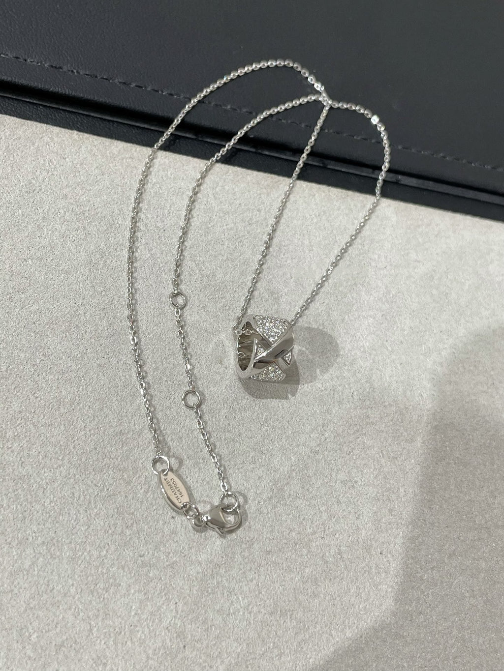 [Clover Jewelry]LIENS EVIDENCE DIAMOND PAVED NECKLACE