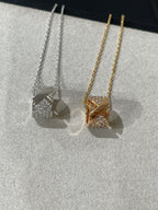 [Clover Jewelry]LIENS EVIDENCE DIAMOND PAVED NECKLACE