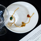 [Clover Jewelry]LUCKY SPRING 5 MOTIF GOLD BRACELET