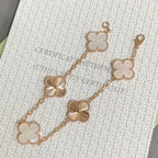 [Clover Jewelry]CLOVER BRACELET 5 MOTIF WHITE MOP PINK GOLD