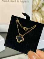 [Clover Jewelry]CLOVER ROCK CRYSTAL ROSE GOLD NECKLACE