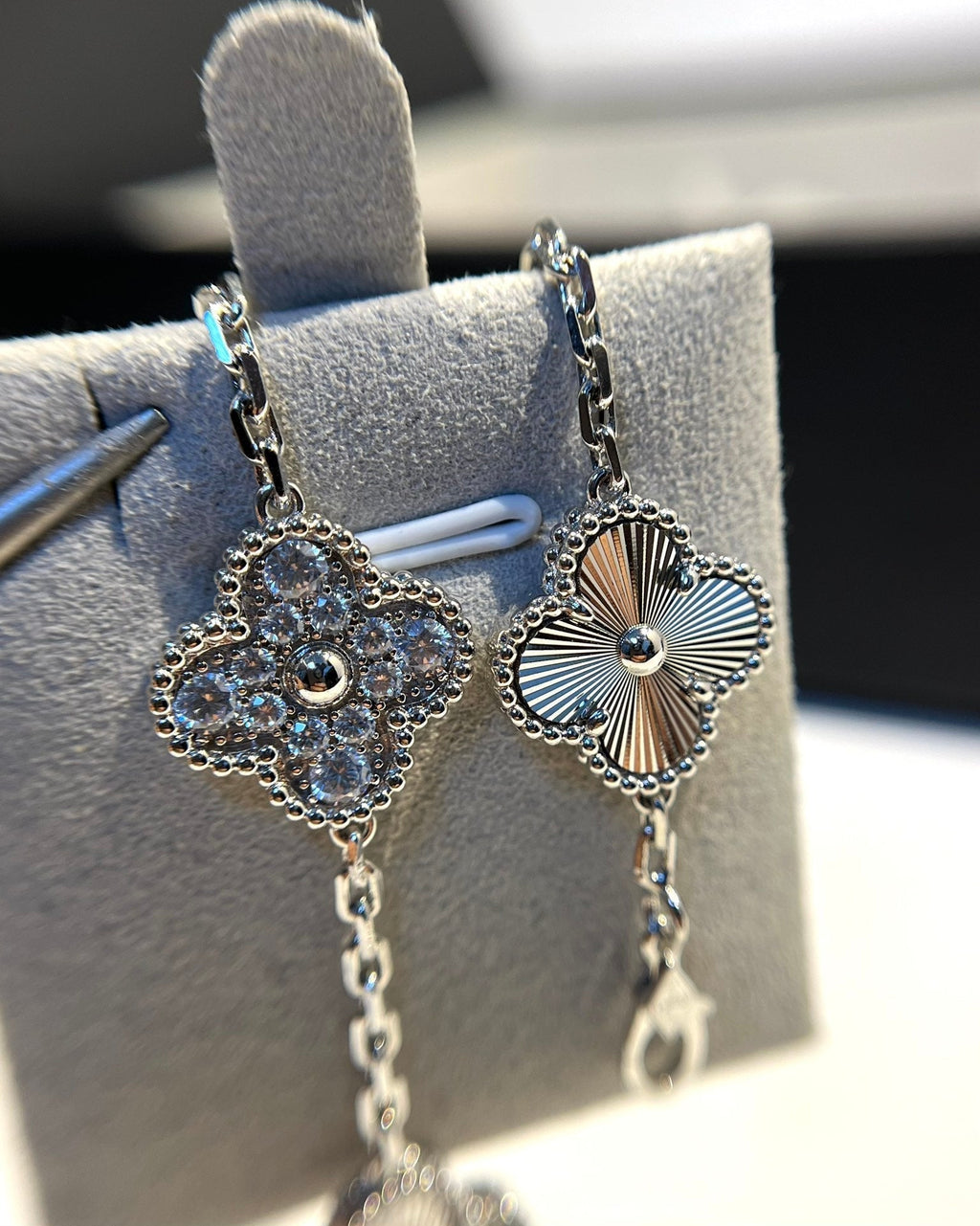 [Clover Jewelry]CLOVER 5 MOTIVE SILBER DIAMANT ARMBAND
