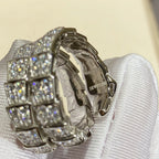 [Clover Jewelry]SERPENTI DOPPELRING SILBER MIT DIAMANTPAVEE