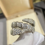 [Clover Jewelry]SERPENTI DOPPELRING SILBER MIT DIAMANTPAVEE