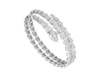 [Clover Jewelry]SERPENTI ARMREIF SILBER DIAMANT DOPPELREIHIG