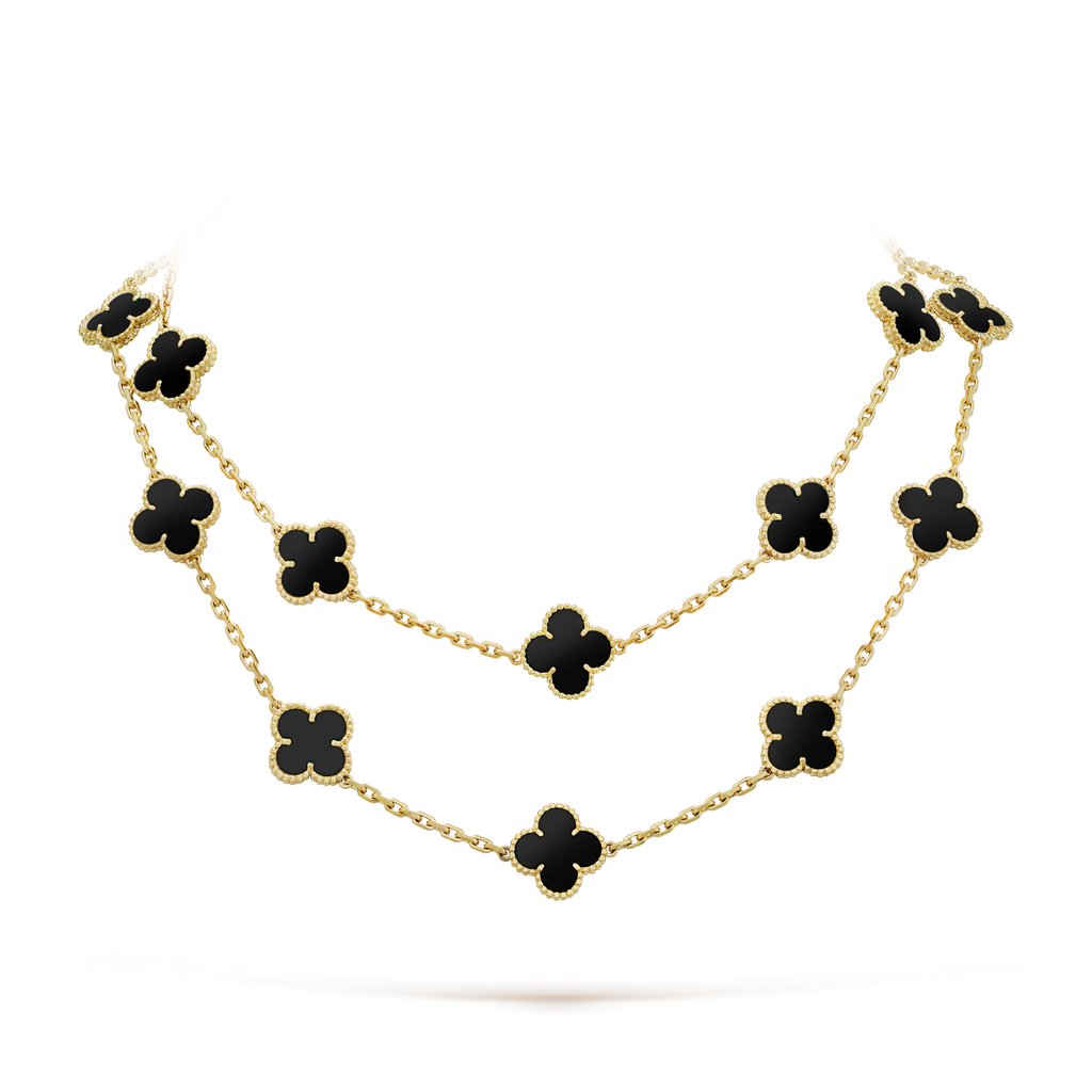 [Clover Jewelry]CLOVER 20 MOTIFS ONYX NECKLACE