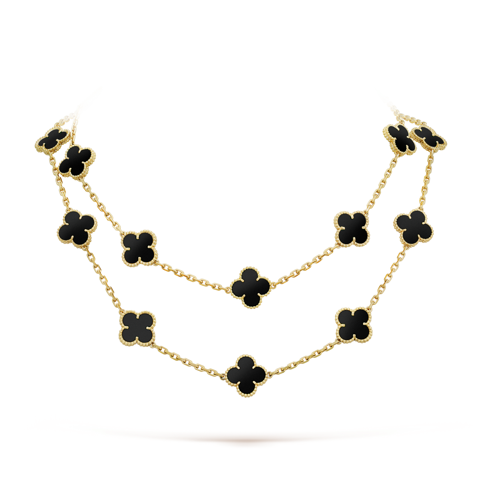 [Clover Jewelry]CLOVER 20 MOTIFS ONYX NECKLACE