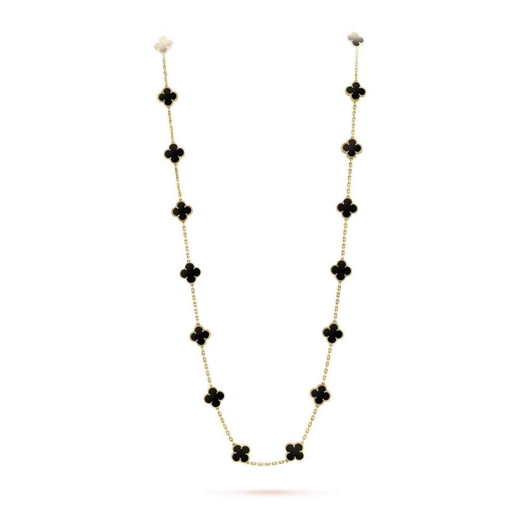 [Clover Jewelry]CLOVER 20 MOTIFS ONYX NECKLACE