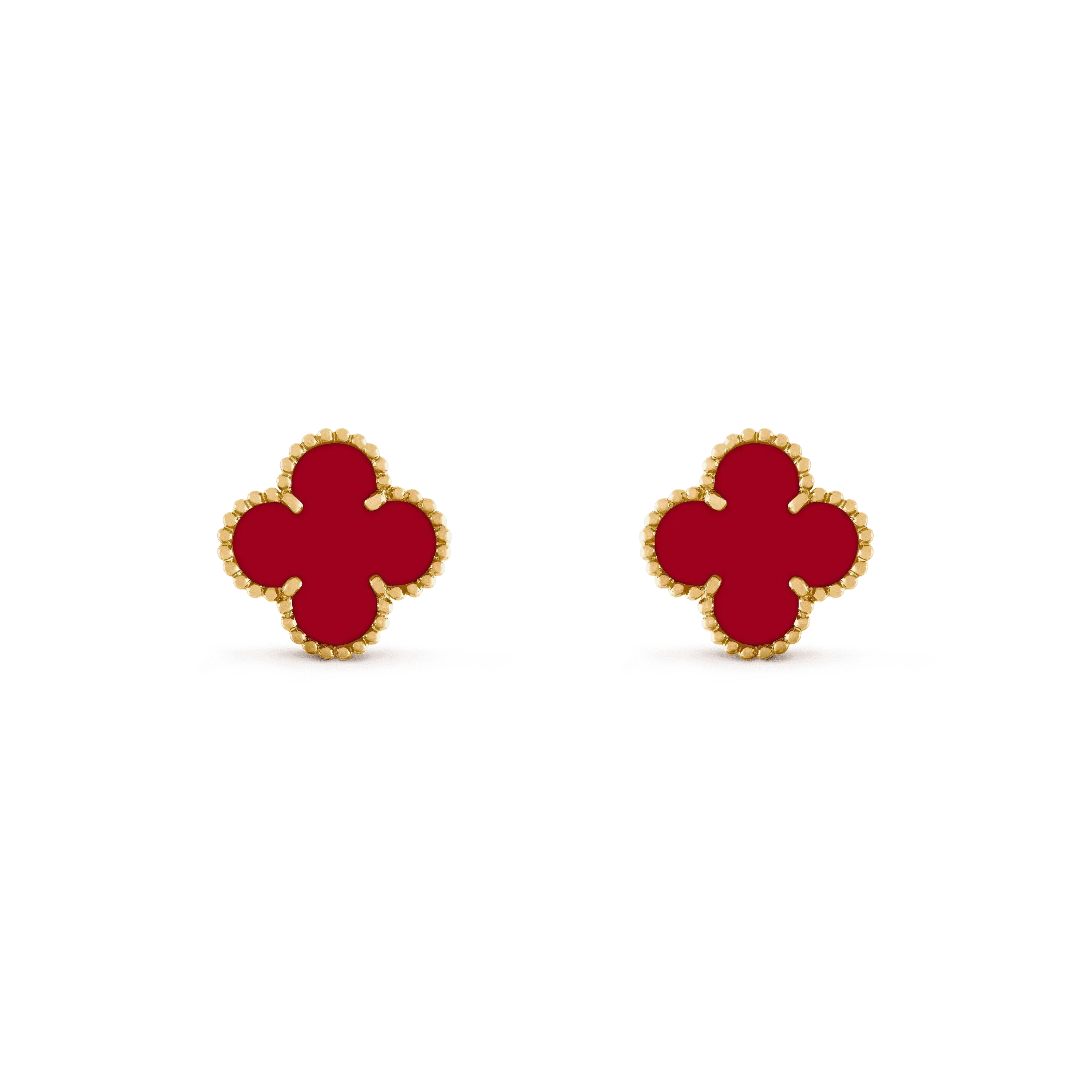 [Clover Jewelry]CLOVER MEDIUM 1 MOTIFS CARNELIAN  EARRINGS