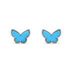 [Clover Jewelry]BUTTERFLY TURQUOISE EARRINGS SILVER