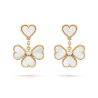 [Clover Jewelry]KLEEBESCHMUCK SÜSSE WEISSE MOP-OHRRINGE