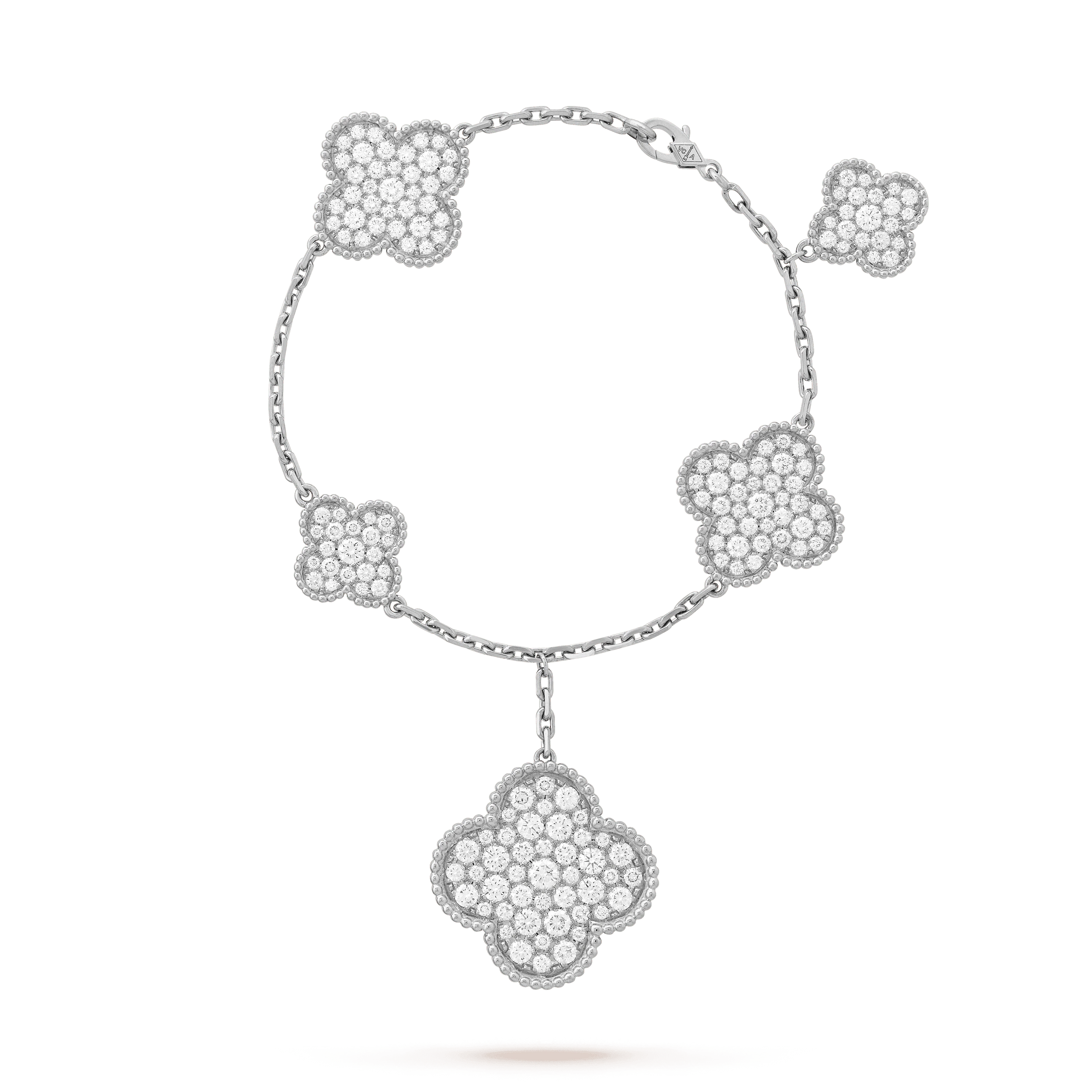 [Clover Jewelry]CLOVER 6 MOTIFS SILVER DIAMOND BRACELET