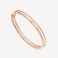 [Clover Jewelry]ZERO 1 PINK GOLD WITH WHITE CERAMIC BRACELET